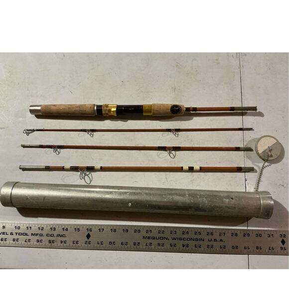 VINTAGE WRIGHT & MCGILL CO. EAGLE CLAW "TRAILMASTER" SPIN/FLY ROD 6 1/2ft - Picture 1 of 8